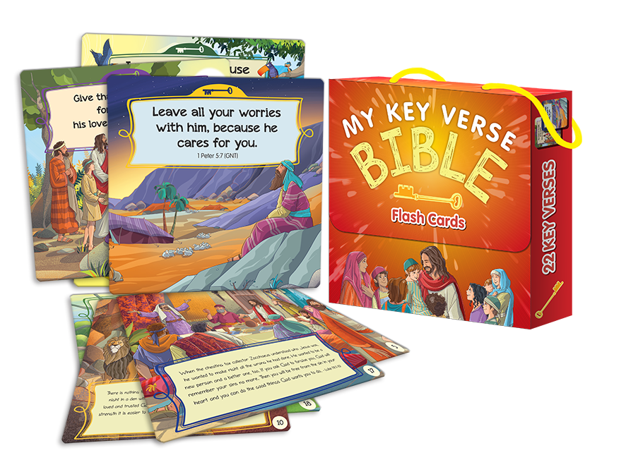 Effective Illustrations for Kids 30 Cards x 2 Set Inspirational Bible Verses Flash Cards NIV Version NIV Flashcards